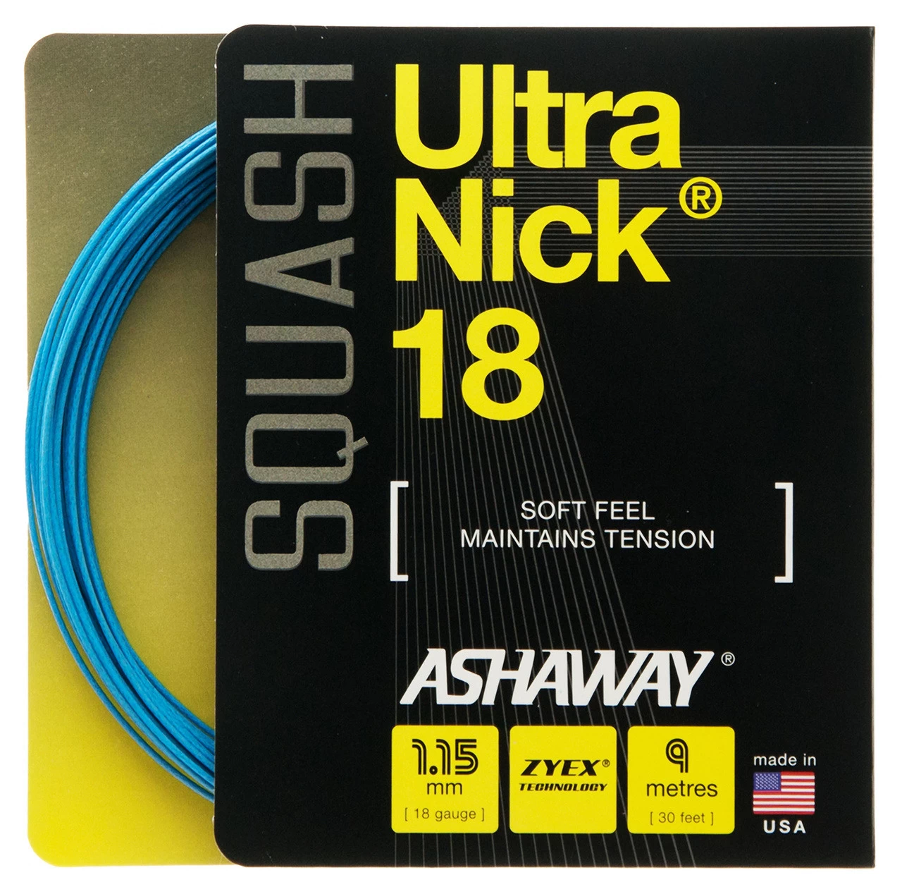 Ashaway UltraNick 18 1.15mm Squash Set 3 Ashaway UltraNick 18 1.15mm Squash Set