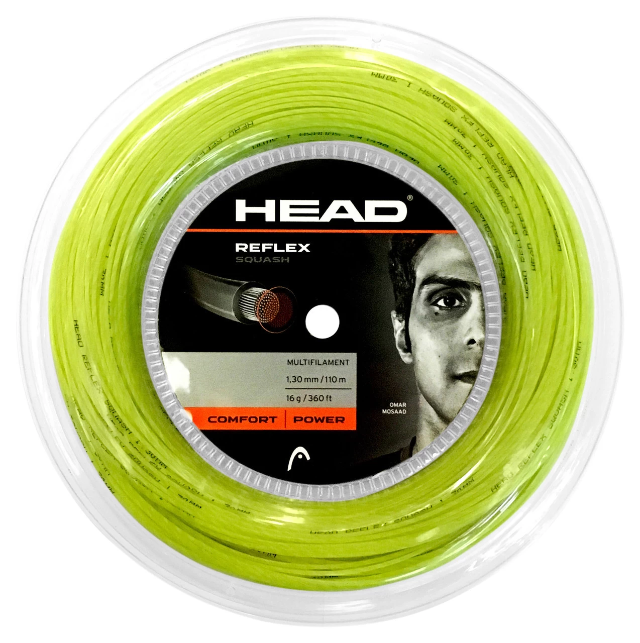 Head Reflex 16 1.30mm Squash 110M Reel 3 Head Reflex 16 1.30mm Squash 110M Reel