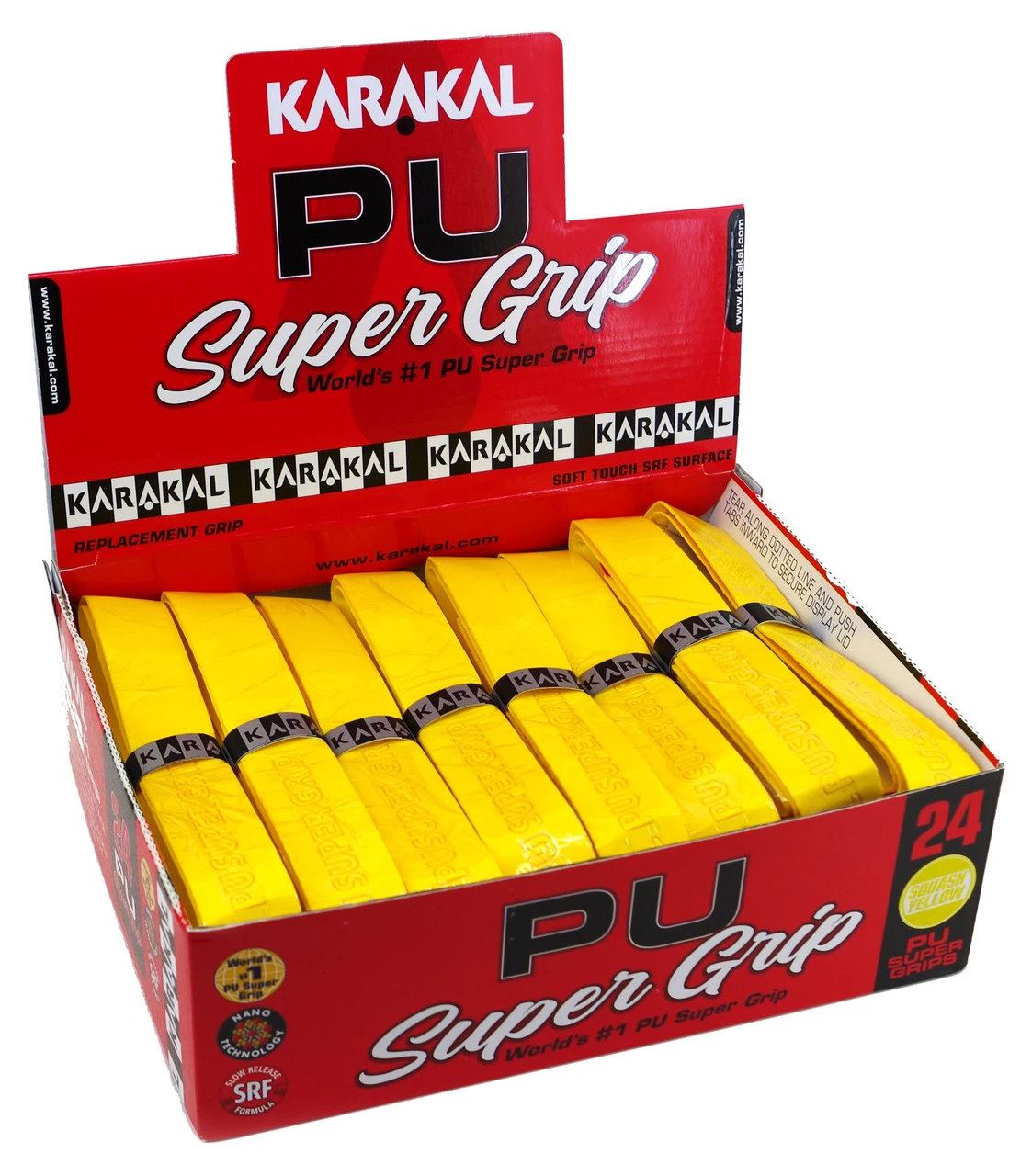 Karakal PU Super Grip Squash Badminton Replacement Grip 24 Pack 3 Karakal PU Super Grip Squash Badminton Replacement Grip 24 Pack