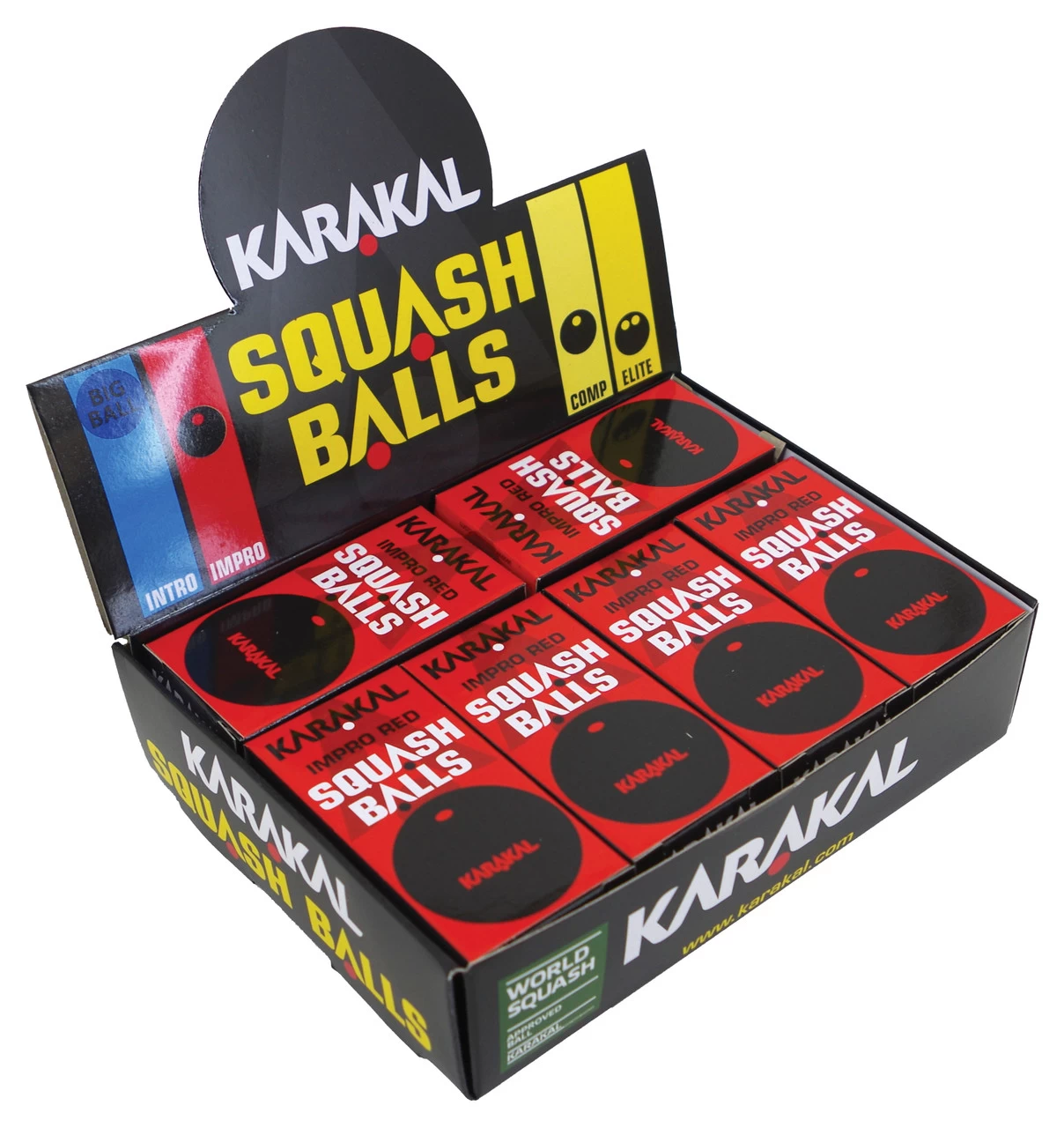 Karakal Red Dot Squash Balls 12 Pack 3 Karakal Red Dot Squash Balls 12 Pack