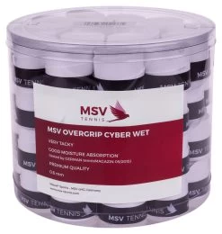 MSV Cyber Wet Overgrip 60 Pack -Sports General Store msv cyber wet overgrip 60 pack white 58663.1709822233