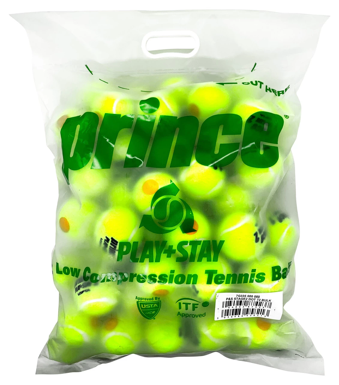 Prince Play + Stay Stage 2 Junior Tennis Balls 72 Pack 3 Prince Play + Stay Stage 2 Junior Tennis Balls 72 Pack