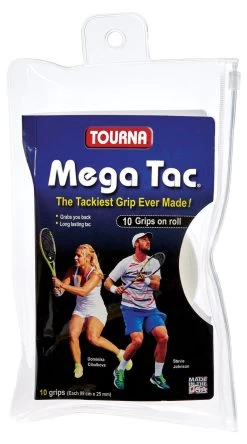 Tourna Mega Tac XL Overgrip 10 Pack -Sports General Store tourna mega tac xl overgrip 10 pack white 51960 75596.1698772008
