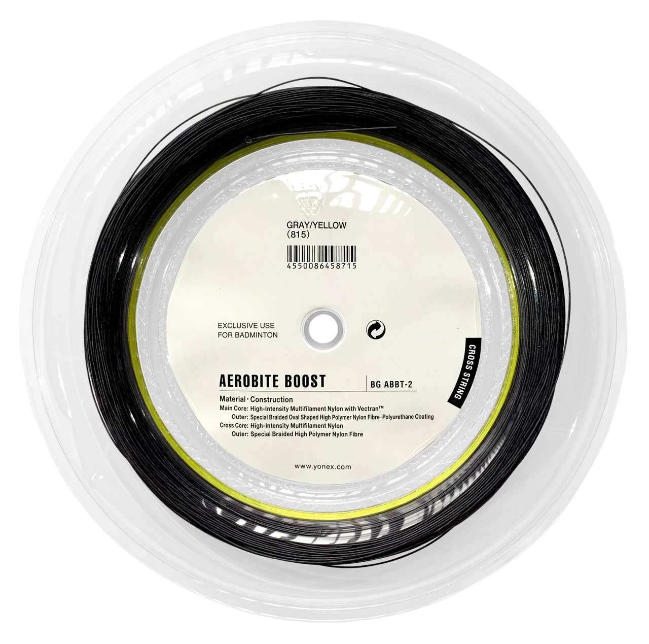 Yonex Aerobite Boost 0.72-0.61mm Badminton Hybrid 200M Reel 4 Yonex Aerobite Boost 0.72-0.61mm Badminton Hybrid 200M Reel - Image 2