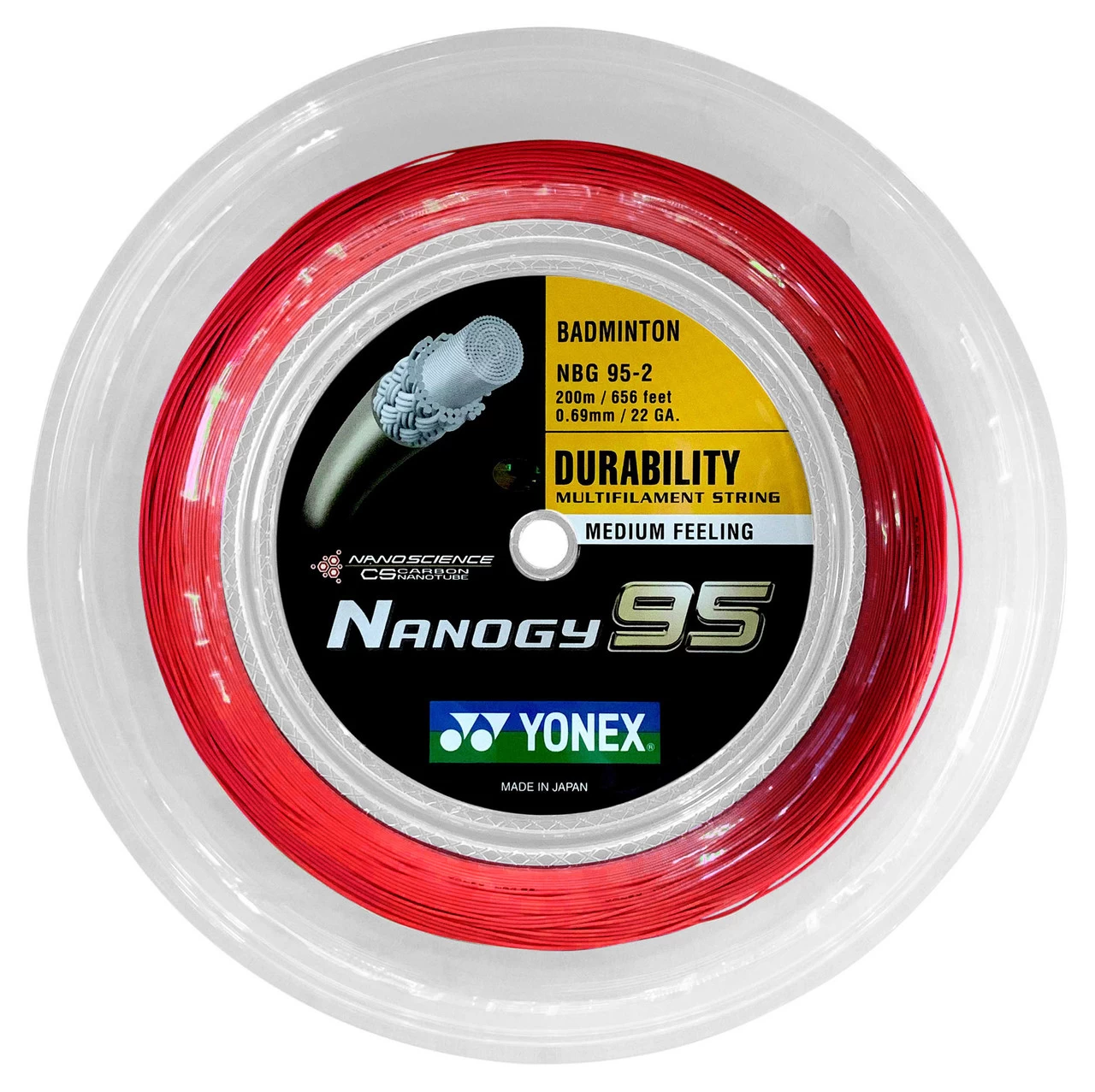Yonex Nanogy 95 0.69mm Badminton 200M Reel 4 Yonex Nanogy 95 0.69mm Badminton 200M Reel - Image 2